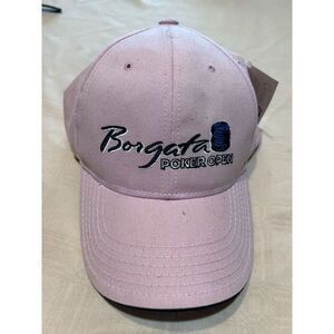 Borgata Poker Open Pink Baseball Cap Adjustable Embroidered Logo Unisex Hat NWT